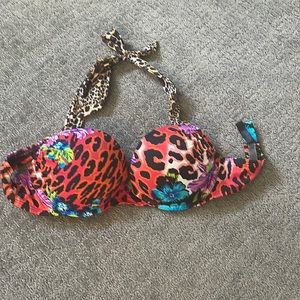 Push up Victoria secret bikini top leopard VS 34C